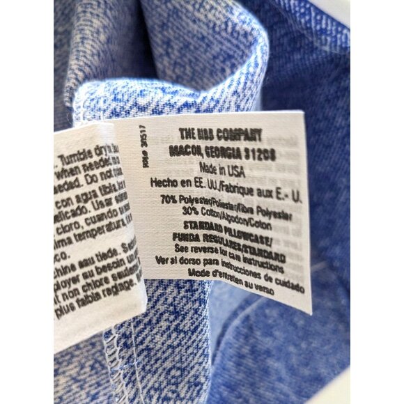 VTG 1995 NFL Pillowcase Blue The Bibb Company Standard Size 18*29 In Made In USA - Picture 12 of 13